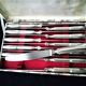 Box of 12 silver metal table knives SFAM Model Filet