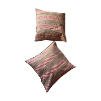 Two cushions canvas old Bayadère.