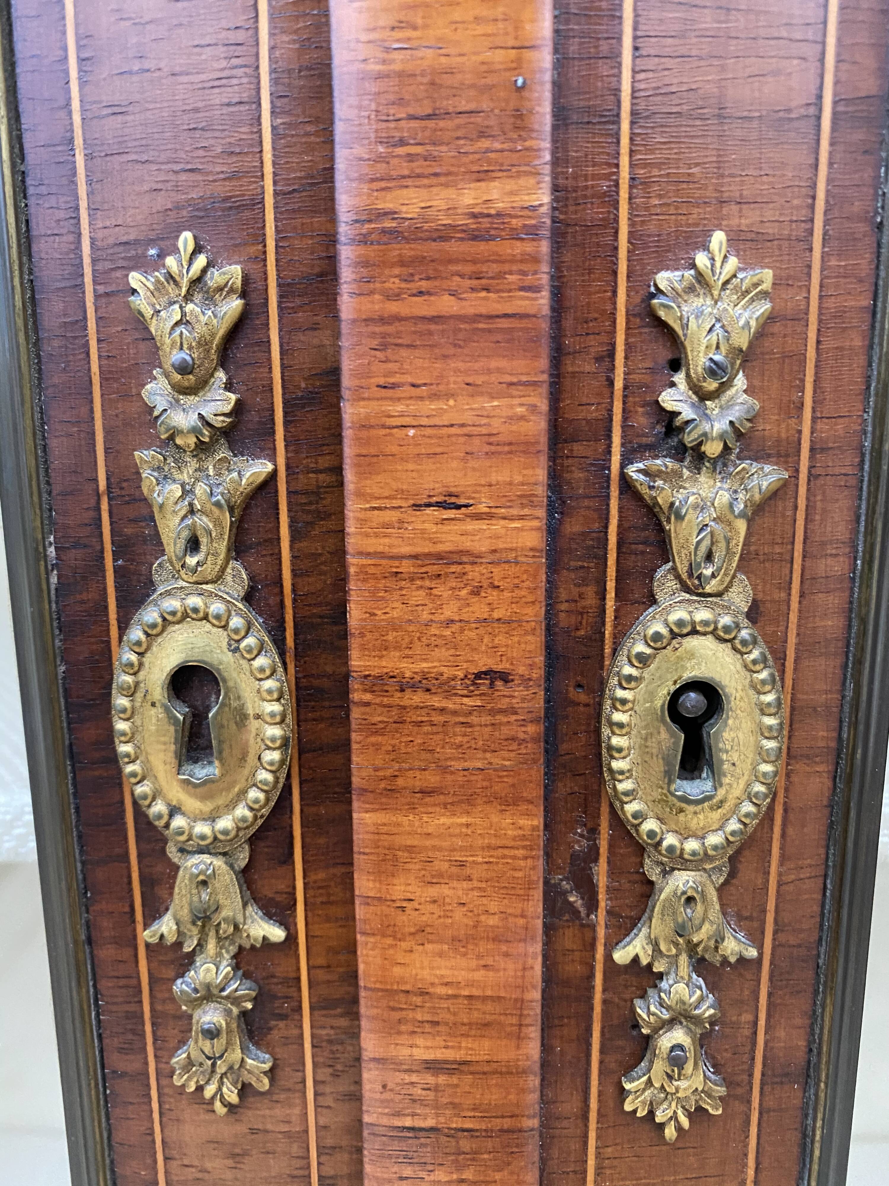 Showcase marquetry 1900 marble