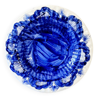Hand-painted Portuguese ceramic dish, signed, 1993
