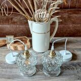 Lot de deux suspensions vintage
