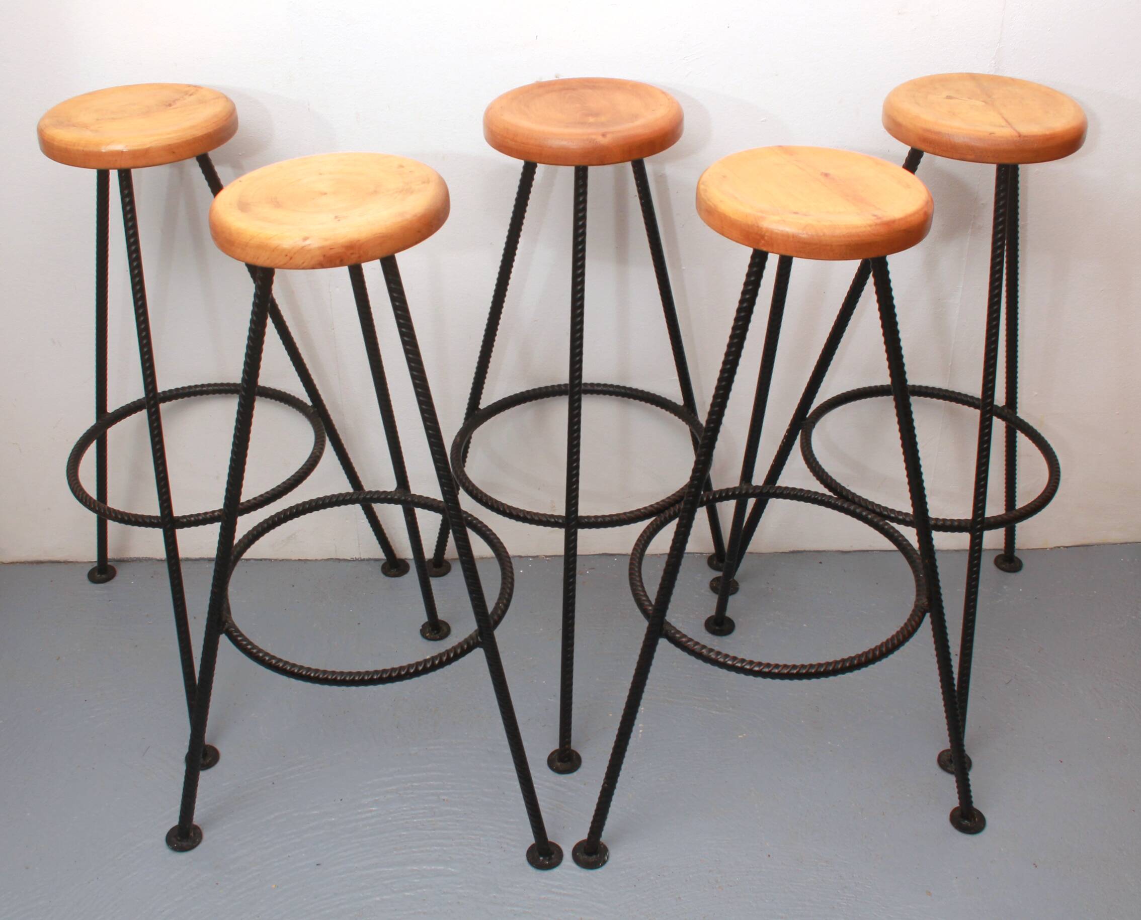 1950s Tripos bar stools, Set of 5