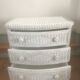Commode rotin blanche 1960