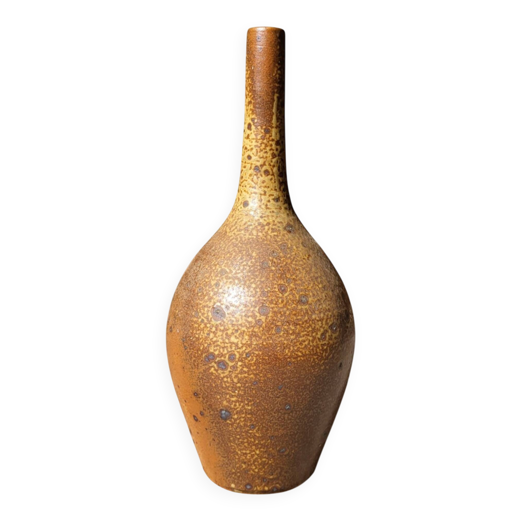 Vase en grès pyrité Michel Dumont / Puisaye