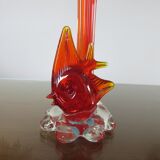 Soliflore murano "poisson" orange années 70