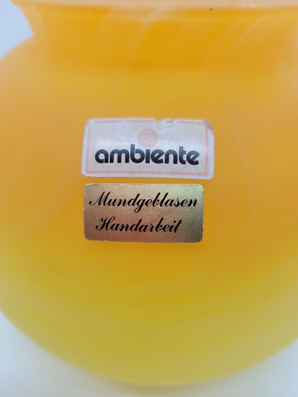 Orange yellow ball vase Ambiente 70s