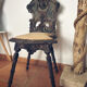 Pair of Louis XIII style chairs in patinated solid oak – piece