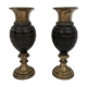 Pair of "Grenade" candlesticks, bronze, 20th