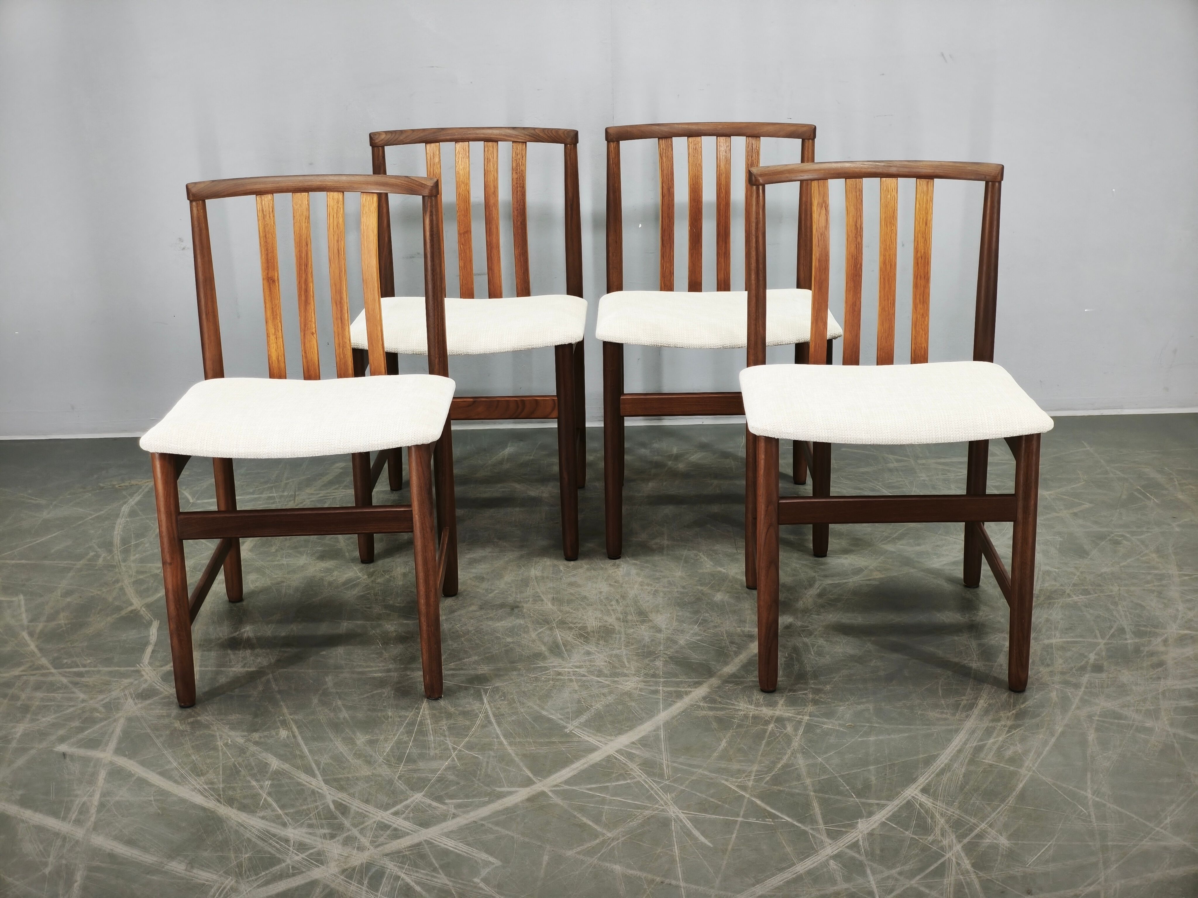 Set of Four Danish Teak Dining Chairs, Scandinavia, 1960s