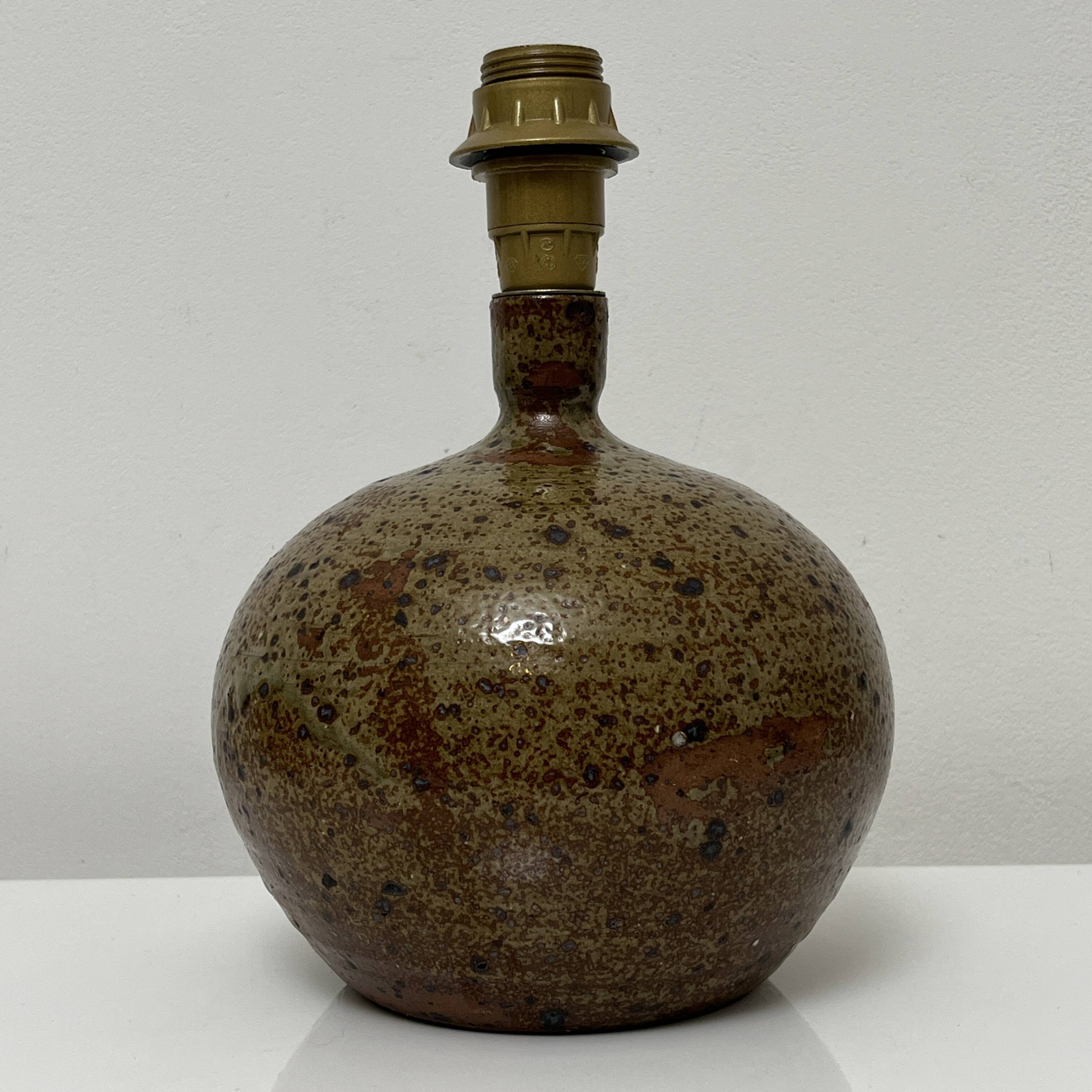 Guy Baudat pyrite stoneware lamp in the La Borne Julia style