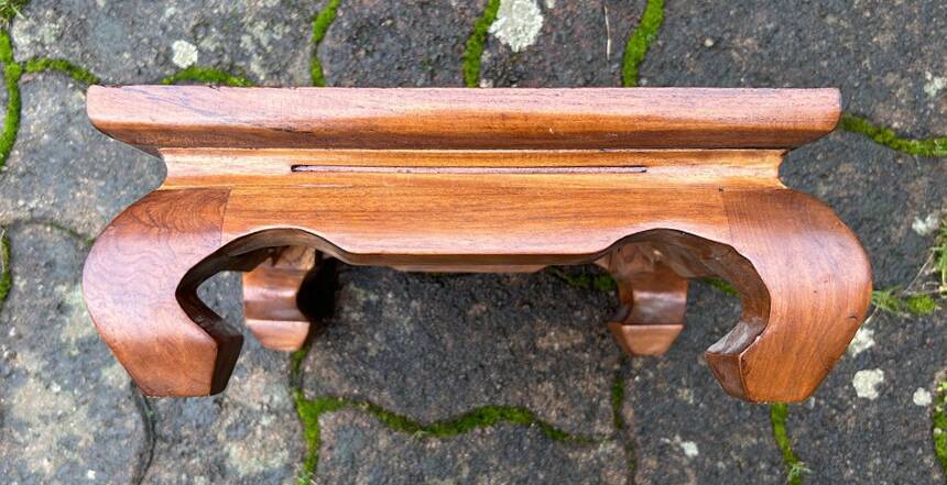 Small opium table, pot holder, teak, vintage