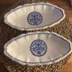 2 small oval dishes in Gien Rouan earthenware