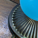 Blue opaline lamp and brass