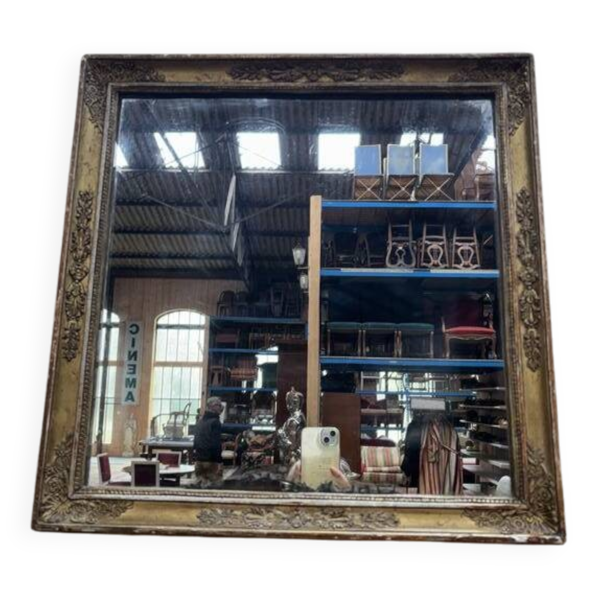 Miroir carré époque restauration