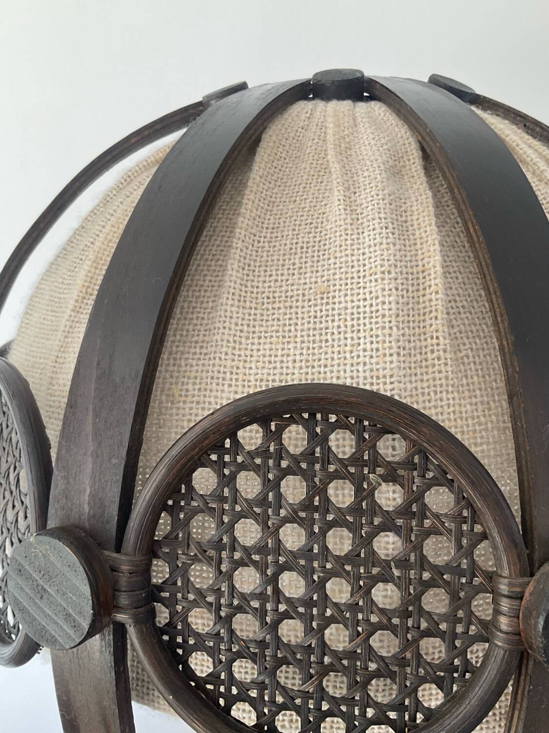 Rattan and cane lamp from the 60s-70s