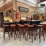 Suite de 11 tabourets de bar
