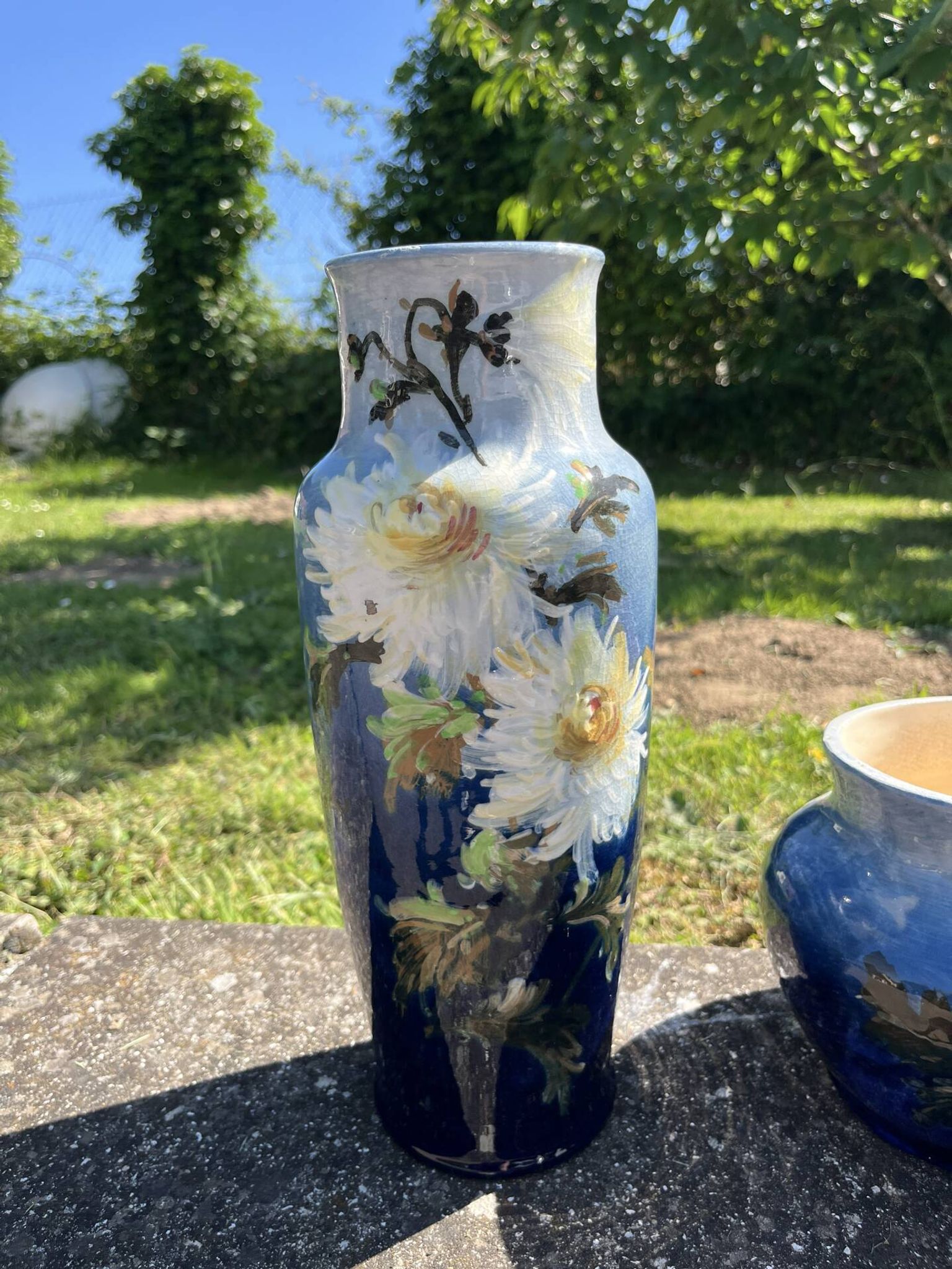 Fireplace set of vases in earthenware Montigny sur Loing