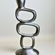 Circle candlestick by Matthew Hilton, solid aluminium, circa 1980s