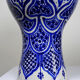 Large Moroccan vase/jar from Fès, handcrafted ceramic Khabia, 19th-20th century, cobalt.