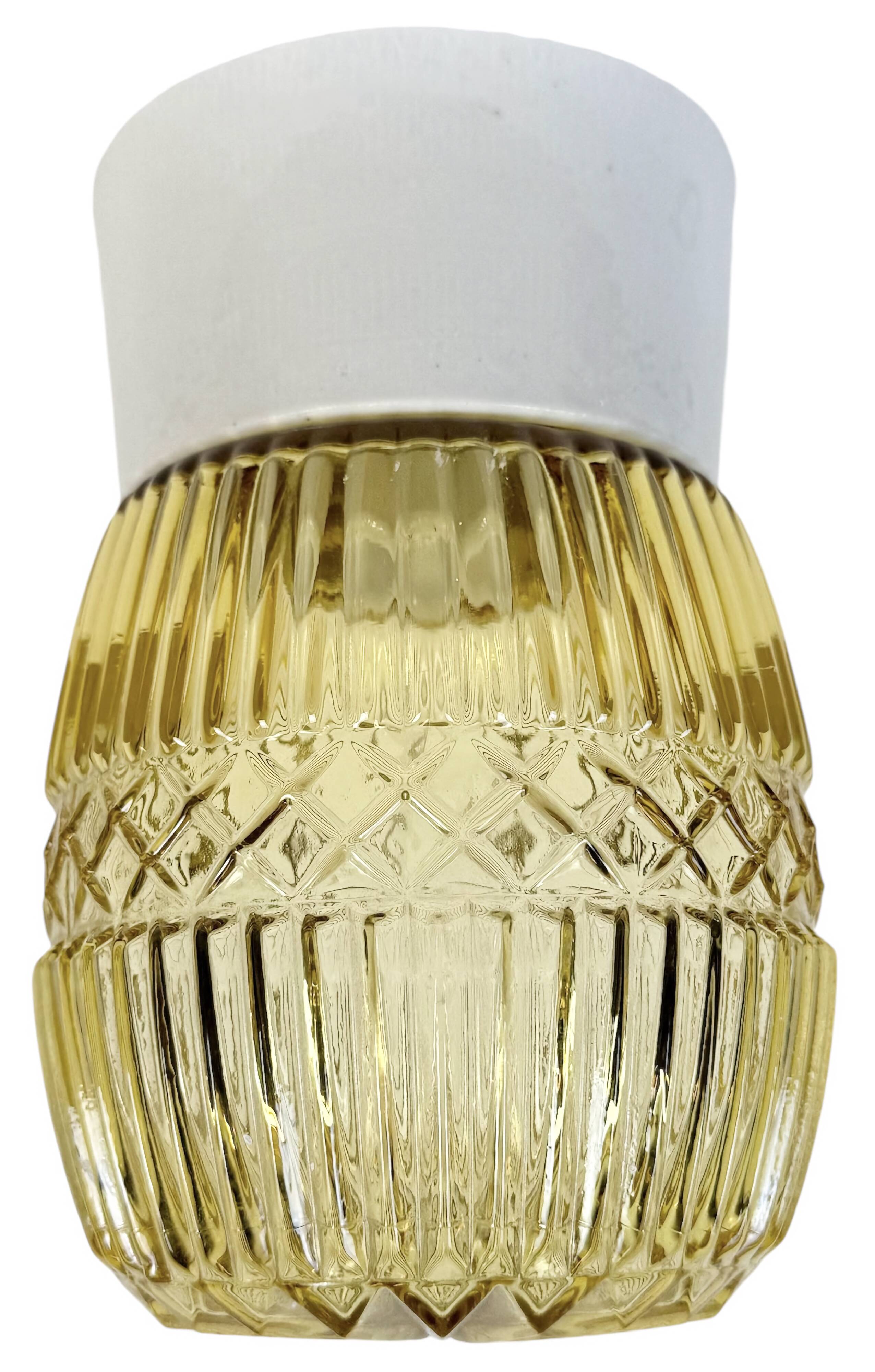 Vintage White Porcelain Ceiling Light, 1970s