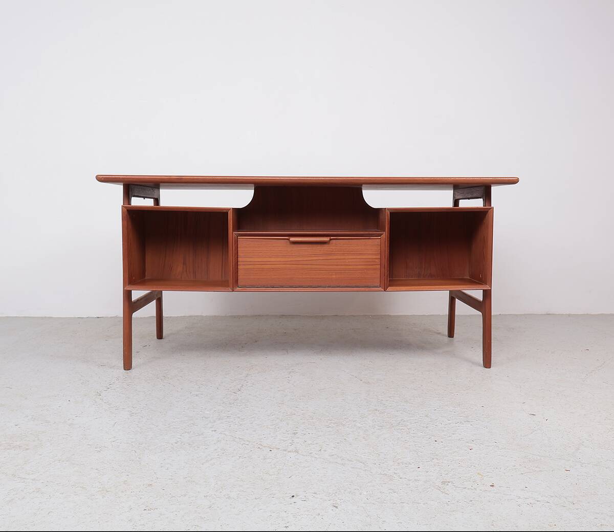Omann Jun teak desk model 75, 1960s