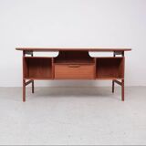 Omann Jun teak desk model 75, 1960s