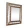 Mirror with repoussé brass frame, mercury glass, 19th century.