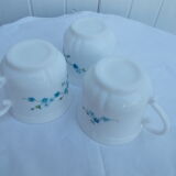 3 large Arcopal cups