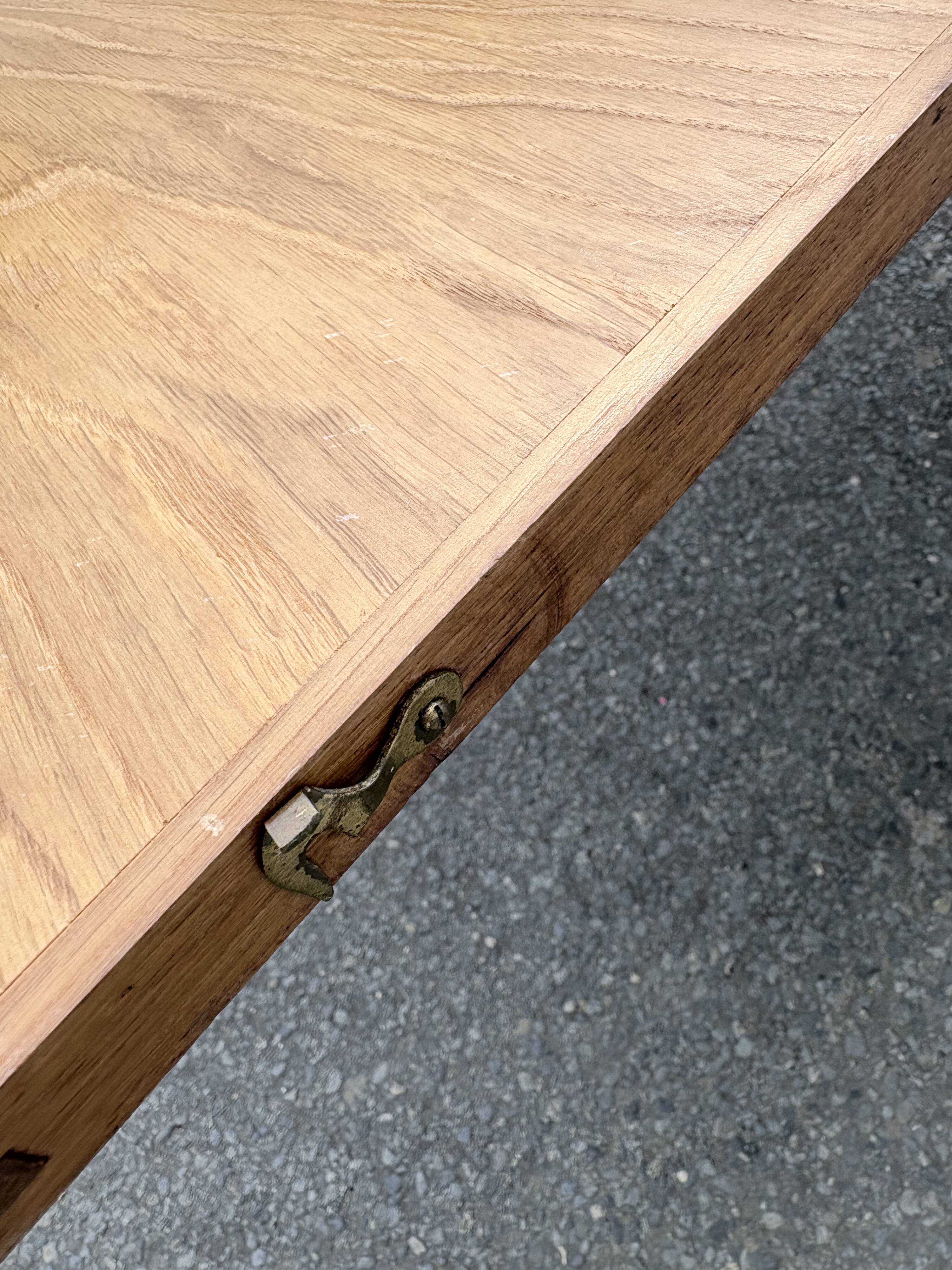 Extendable Scandinavian table from the 1950s – light wood