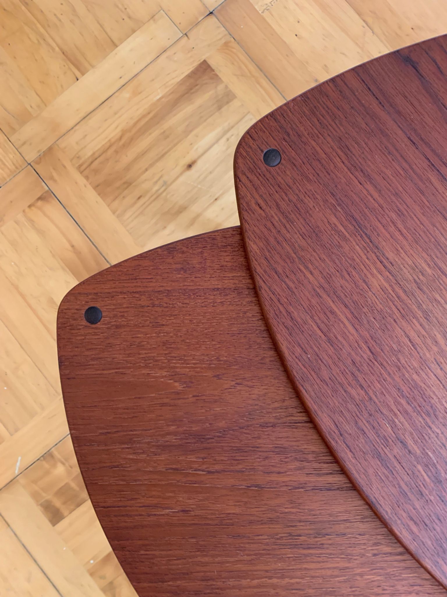 Danish Mid-Century Beside Teak Tables by Ejnar Larsen & Aksel Bender Madsen