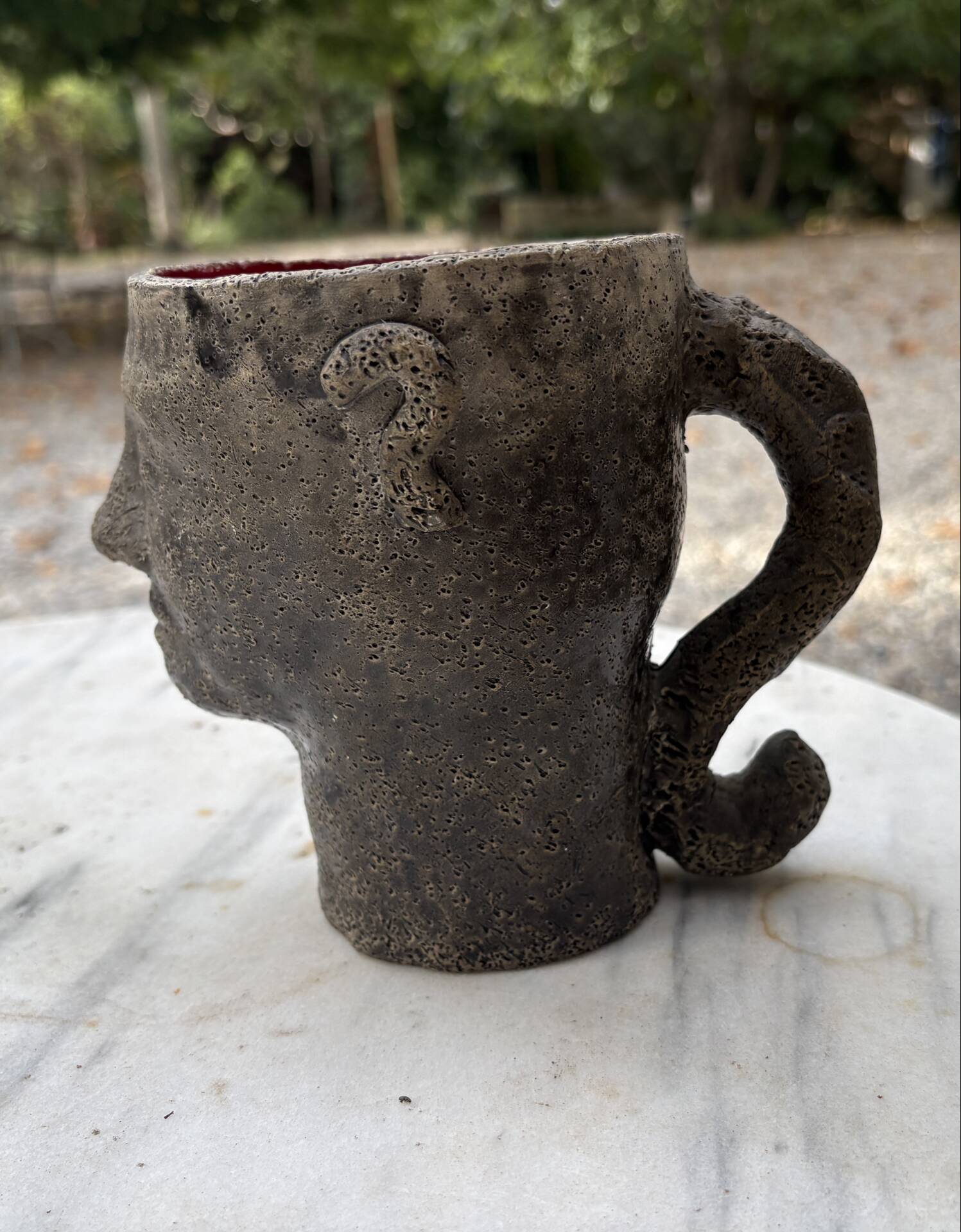 Beautiful anthropomorphic ceramic signed by Francis TRIAY.