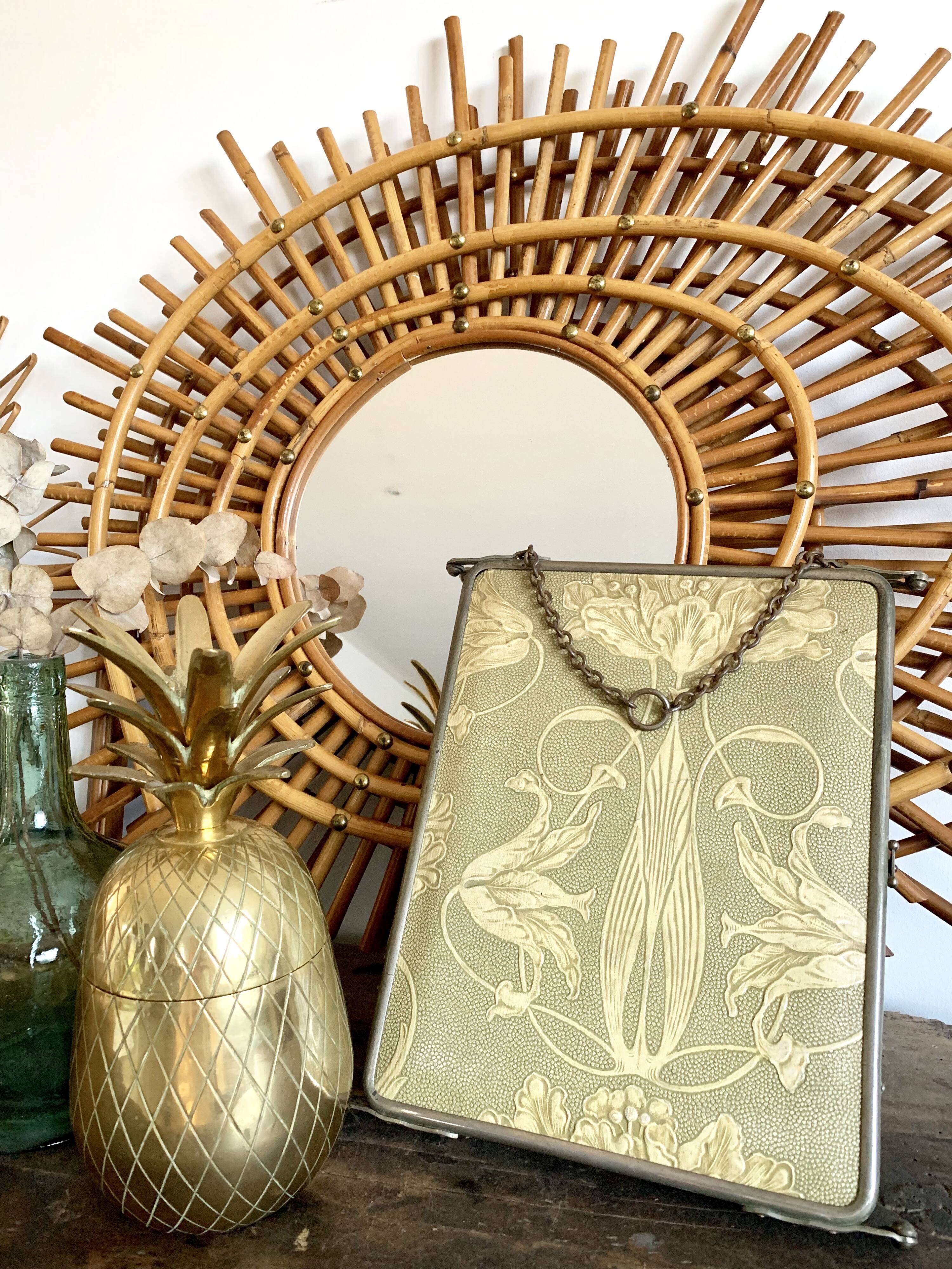 Barber vintage 28x69cm triptych mirror