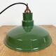 Industrial British Green Enamel Factory Pendant Lamp, 1960s