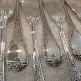 12 fish cutlery sets 24p silver-plated metal rocaille style Marly