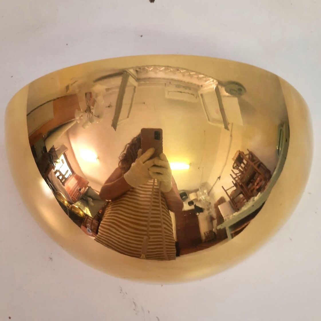 8 half moon sconces, Hollywood regency, brass, 60/70