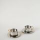 Set of double-walled stainless steel espresso cups made in Italy, 1970s design.