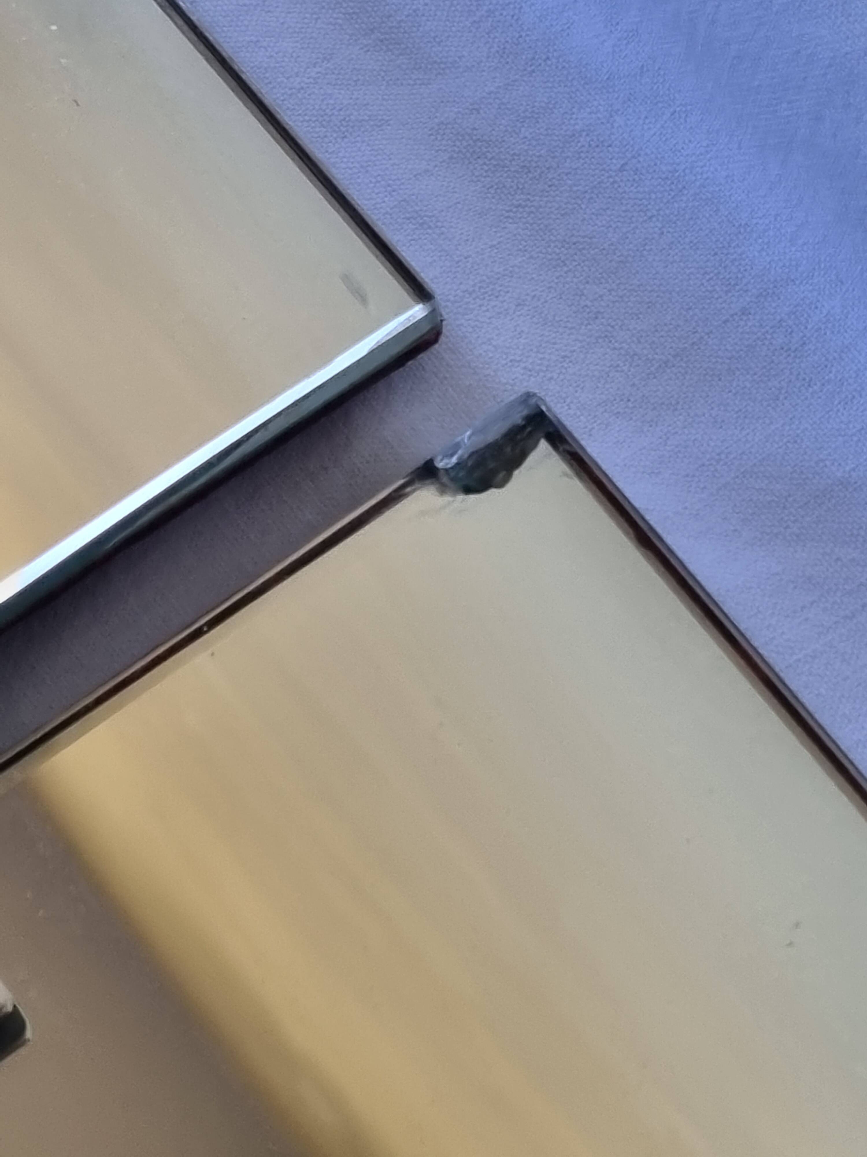 Folding triptych wall mirror, 1960s, 120 x 85 cm