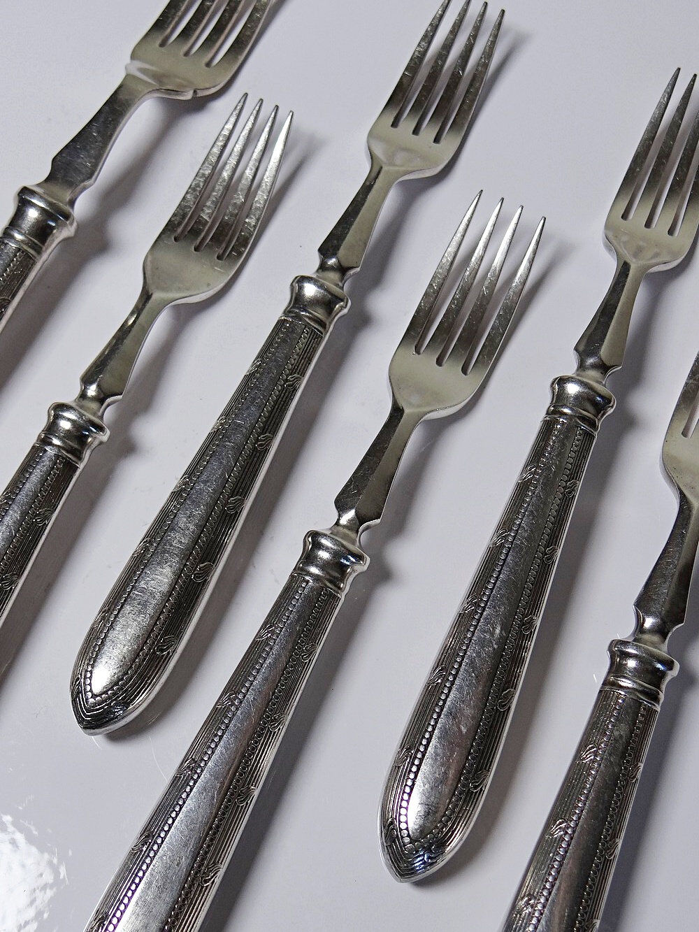 Dessert or entremets forks Mappin & Webb antique silver-plated