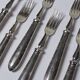 Dessert or entremets forks Mappin & Webb antique silver-plated