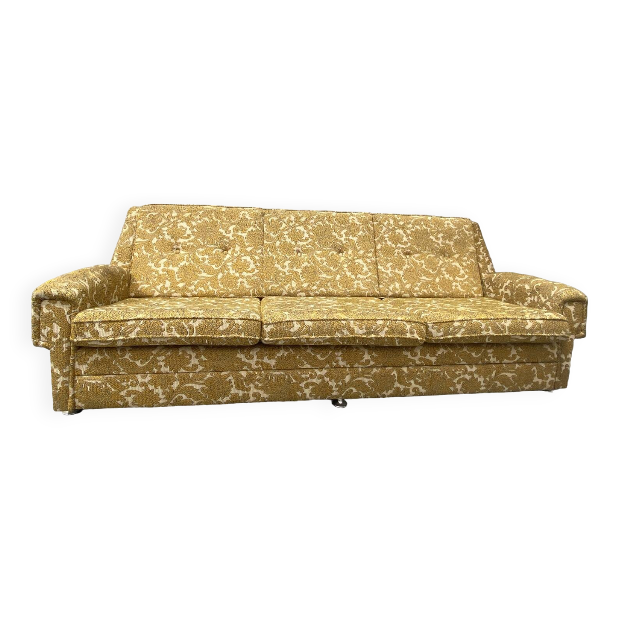 Canapé pliant rembourré du milieu du siècle, années 1970, Europe centrale