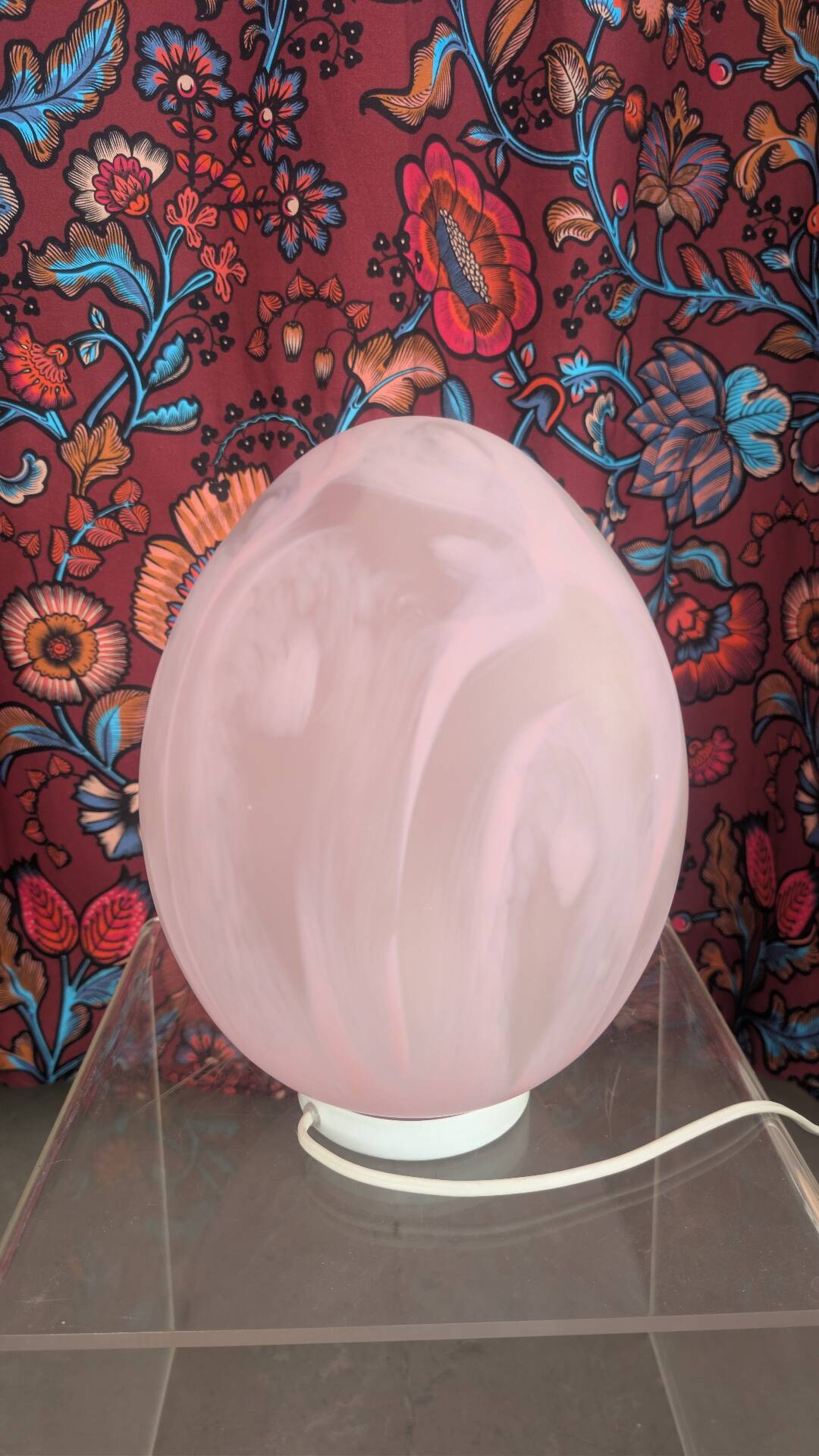 Glass egg lamp