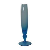 Vase en verre bleu