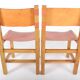 Set de 6 chaises en orme et cuir édition Maison Regain