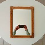 Vintage rattan mirror from the 80s