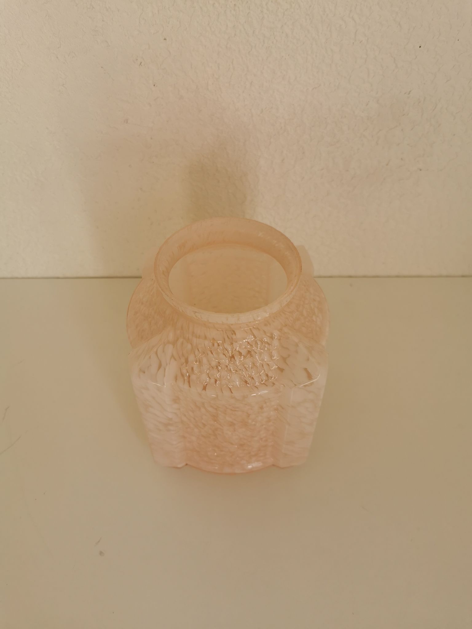 Art Deco vase in speckled glass