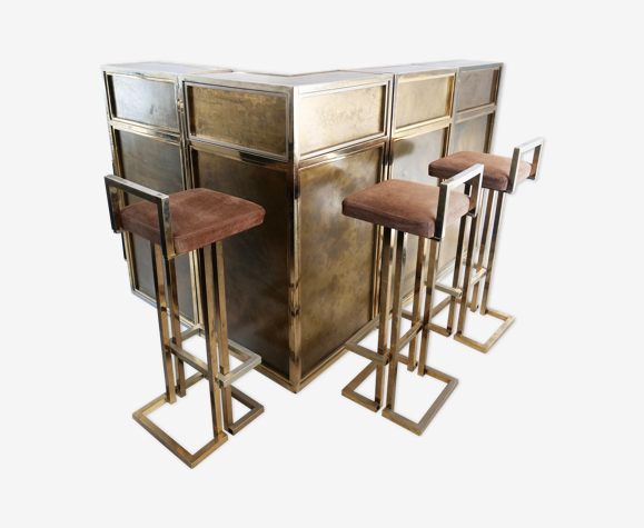 Bar façon Hollywood Regency par Belgochrome