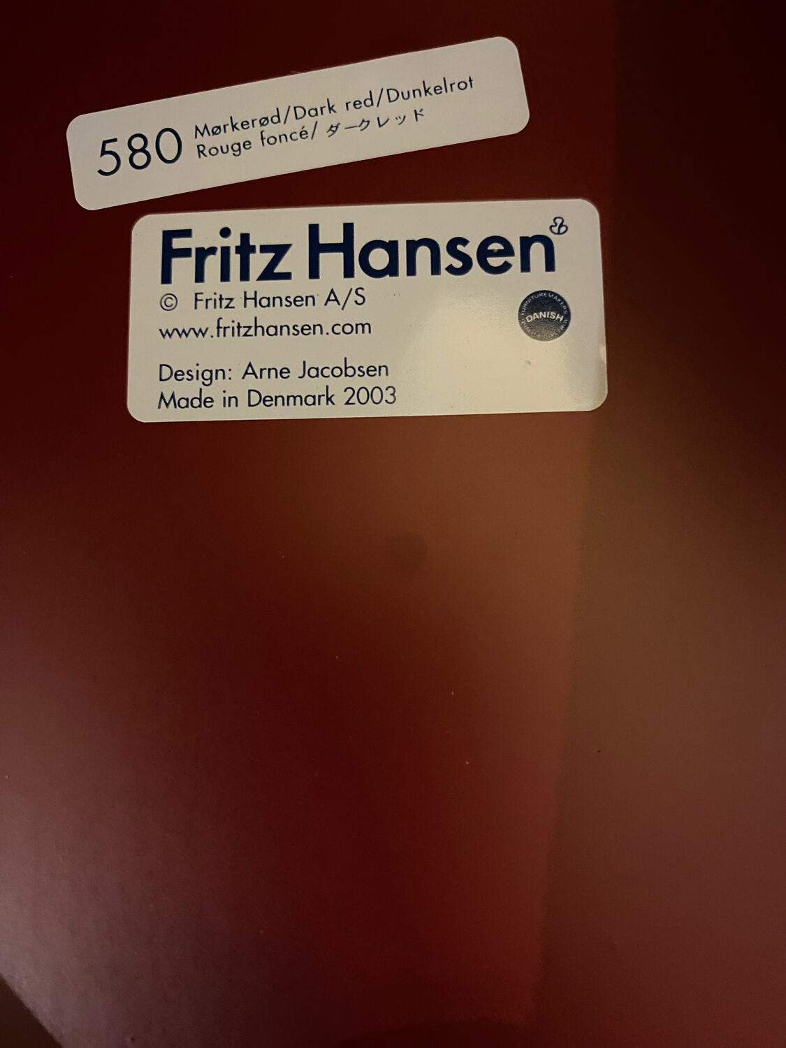 Series 7 chair by Arne Jacobsen for Fritz Hansen