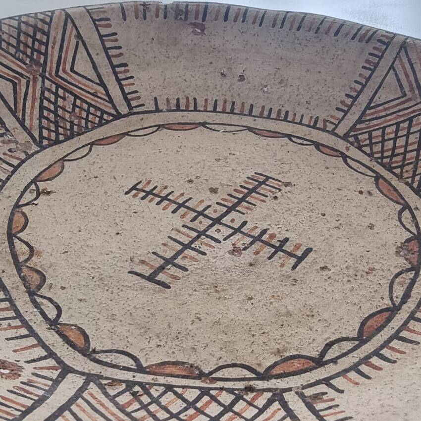 Old Rif pottery salad bowl