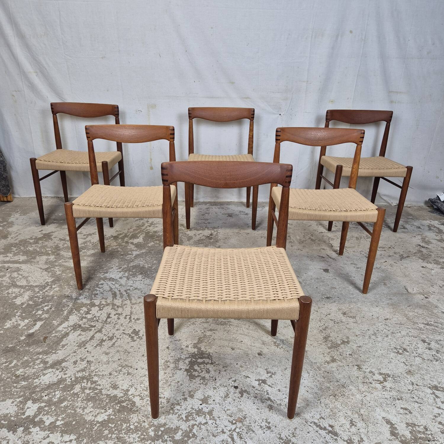 Price for 2 chairs! H.W. Klein, Bramin vintage Danish new papercord