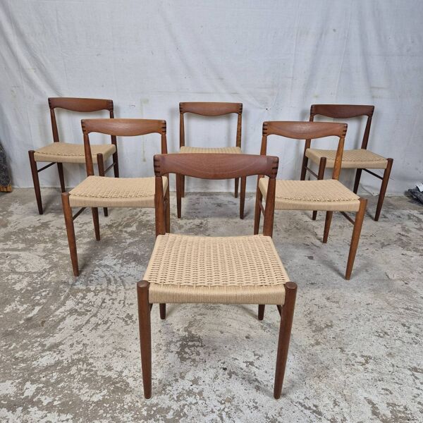 Prix pour 2 chaises ! H.W. Klein, Bramin vintage danois en papercord neuf.